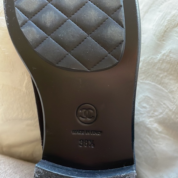 CHANEL Authentic Black Velvet Short Boots SIZE 38.5 - Picture 7 of 7